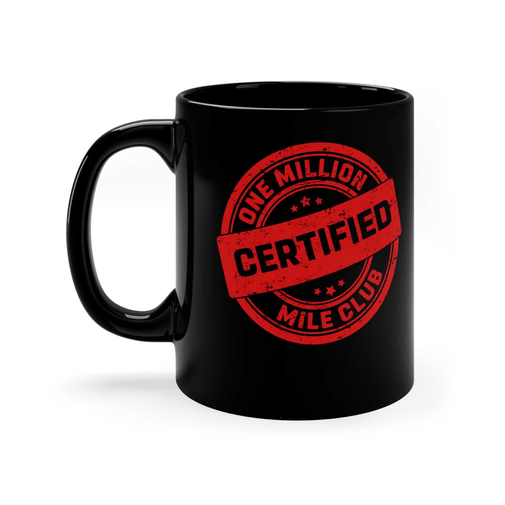 Certified million miles 11oz Black Mug