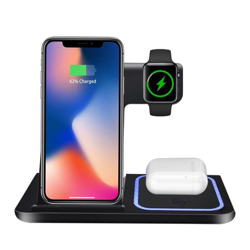 DUMTERR 3 in 1 Wireless Charger for iPhone 15/14/13/12,Wireless Charging Station for Apple Devices, Charging Stand for Apple Watch Series, for AirPods