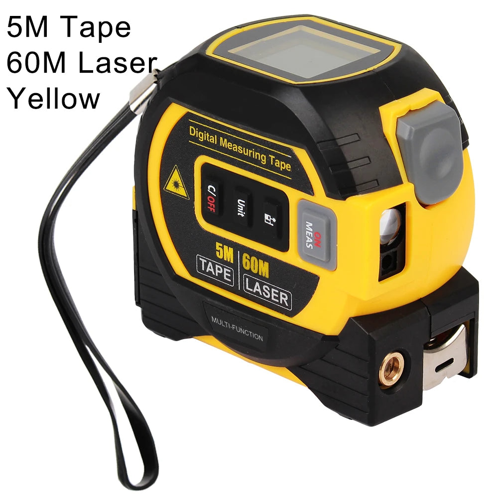 40/60M Measurin Sight 3-in-1 Infrared Laser Tape Measuring, Portable 3-in-1 Infrared Laser Tape Measuring, Handheld Electronic Digital Tape Measure with Led Display