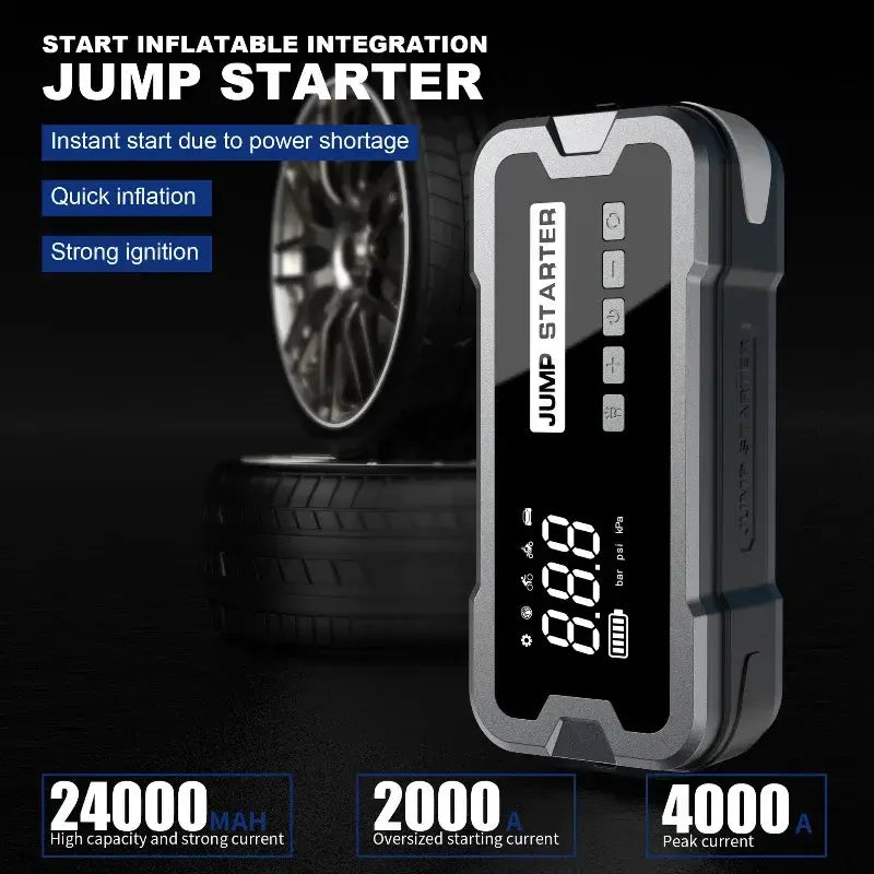 Portable 4 in 1 Car Jump Starter & Air Pump Pro