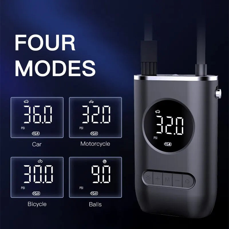 d Electric Tire Pump Handheld Wireless Digital Display